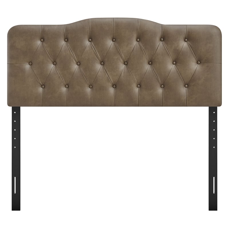 Annabel Vegan Leather Full Headboard in Mushroom