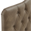 Annabel Vegan Leather Full Headboard in Mushroom