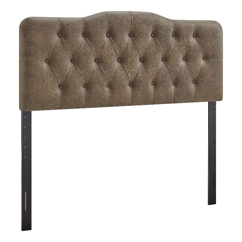 Annabel Vegan Leather Full Headboard in Mushroom