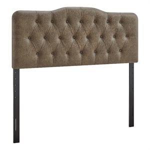 Annabel Vegan Leather Full Headboard in Mushroom