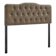 Annabel Vegan Leather Full Headboard in Mushroom