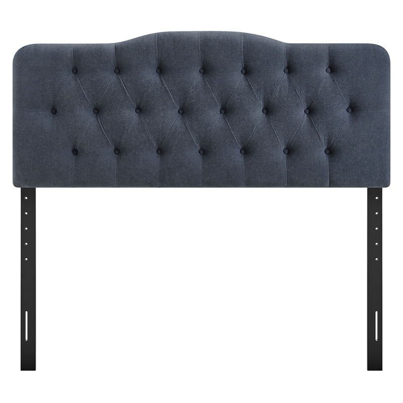 Annabel Premium Linen Blend Full Headboard in Denim