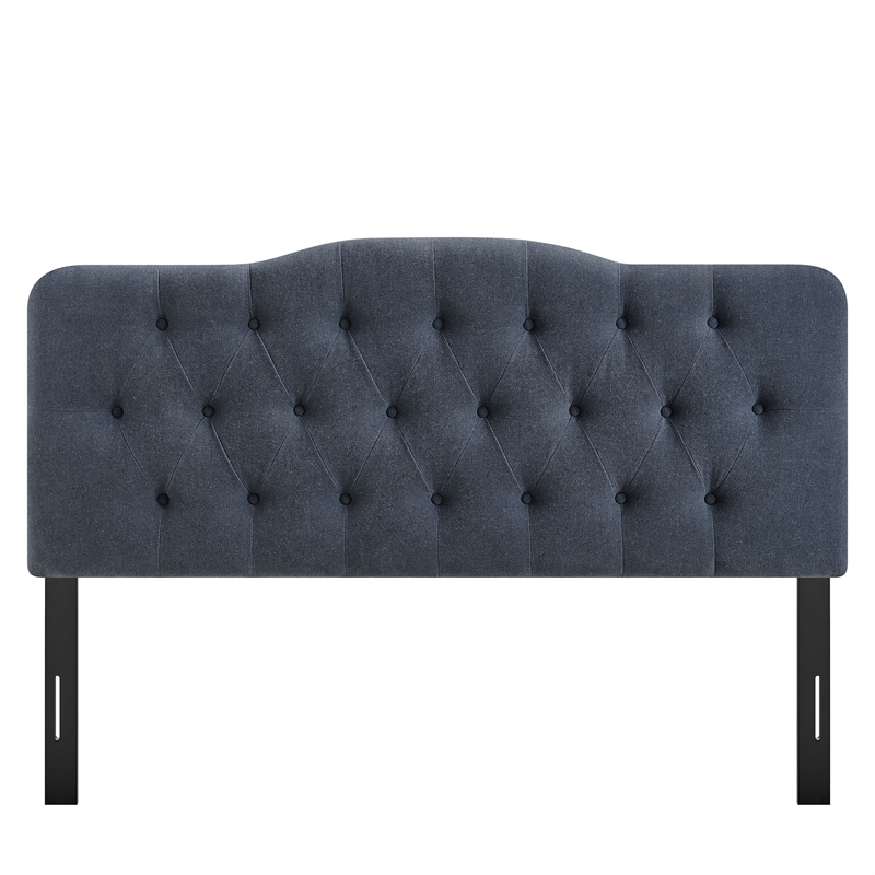Annabel Premium Linen Blend Full Headboard in Denim
