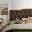 Annabel Premium Linen Blend Full Headboard in Cocoa