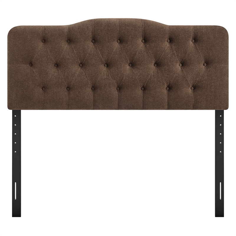 Annabel Premium Linen Blend Full Headboard in Cocoa