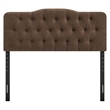 Annabel Premium Linen Blend Full Headboard in Cocoa