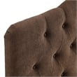 Annabel Premium Linen Blend Full Headboard in Cocoa