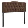 Annabel Premium Linen Blend Full Headboard in Cocoa