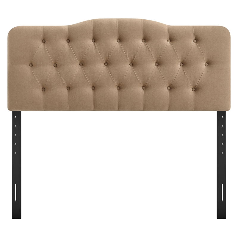 Annabel Premium Linen Blend Full Headboard in Almond