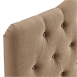 Annabel Premium Linen Blend Full Headboard in Almond