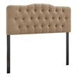Annabel Premium Linen Blend Full Headboard in Almond
