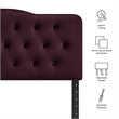 Annabel Stain-Resistant Performance Velvet Full Headboard in Mulberry