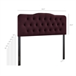 Annabel Stain-Resistant Performance Velvet Full Headboard in Mulberry