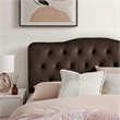 Annabel Stain-Resistant Performance Velvet Full Headboard in Chocolate Brown