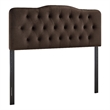 Annabel Stain-Resistant Performance Velvet Full Headboard in Chocolate Brown