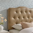 Annabel Faux Leather Twin Headboard in Toast