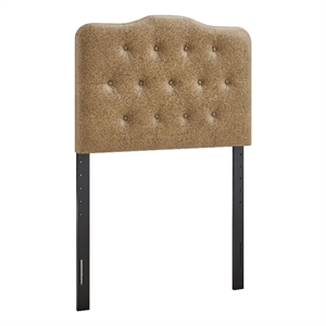 Annabel Faux Leather Twin Headboard in Toast