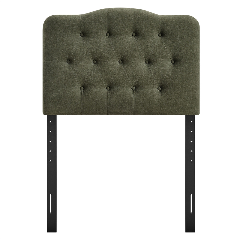 Annabel Premium Linen Blend Twin Headboard in Sage