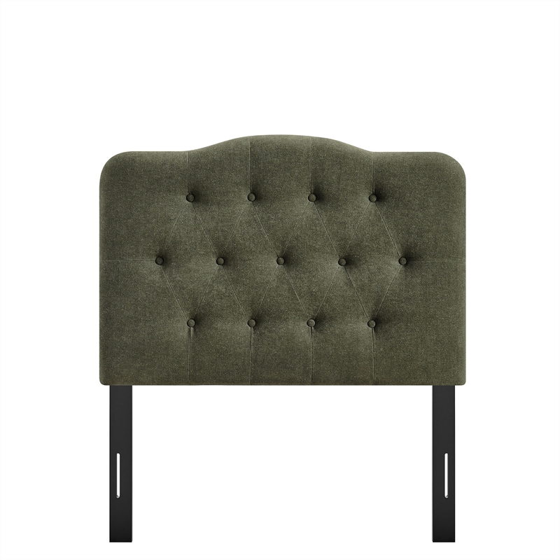 Annabel Premium Linen Blend Twin Headboard in Sage