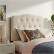 Annabel Premium Linen Blend Twin Headboard in Linen