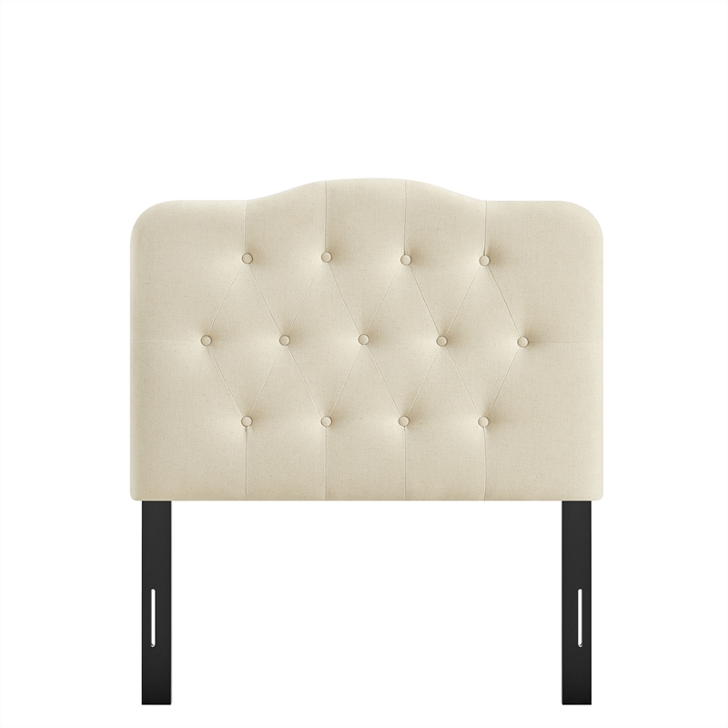 Annabel Premium Linen Blend Twin Headboard in Linen