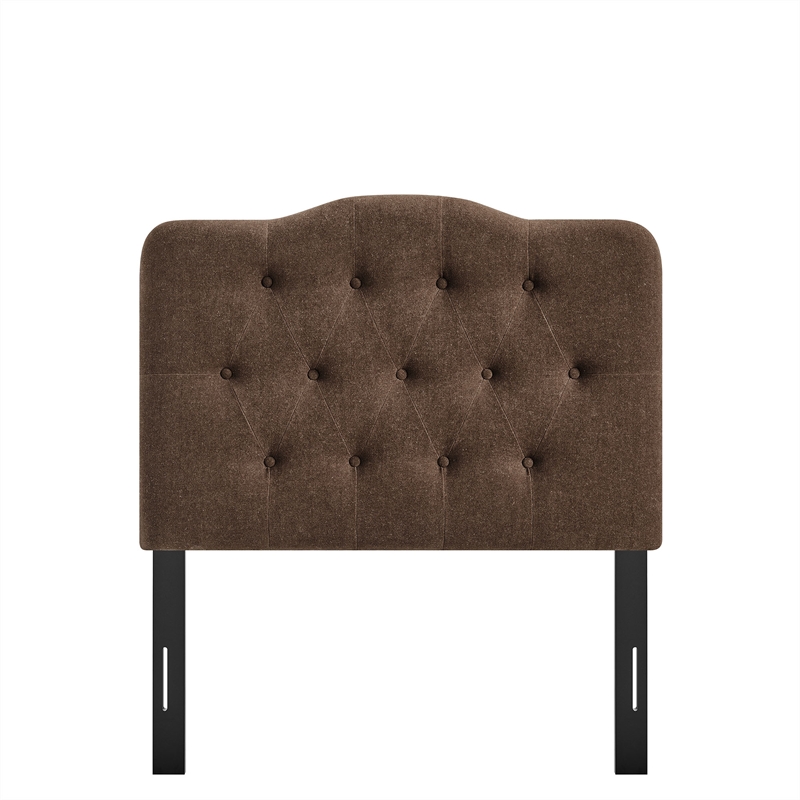 Annabel Premium Linen Blend Twin Headboard in Cocoa