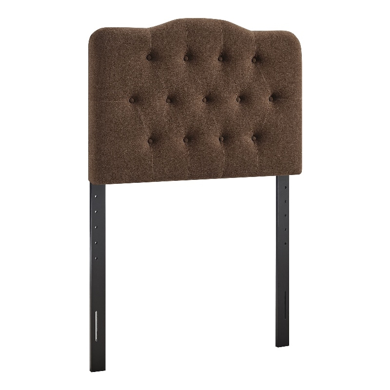 Annabel Premium Linen Blend Twin Headboard in Cocoa