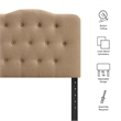 Annabel Premium Linen Blend Twin Headboard in Almond