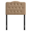 Annabel Premium Linen Blend Twin Headboard in Almond