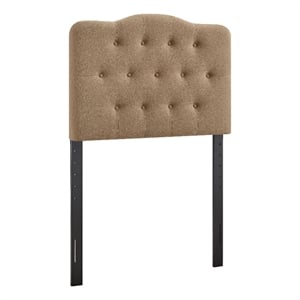 Annabel Premium Linen Blend Twin Headboard in Almond