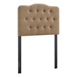 Annabel Premium Linen Blend Twin Headboard in Almond