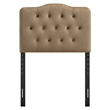 Annabel Stain-Resistant Performance Velvet Twin Headboard in Taupe