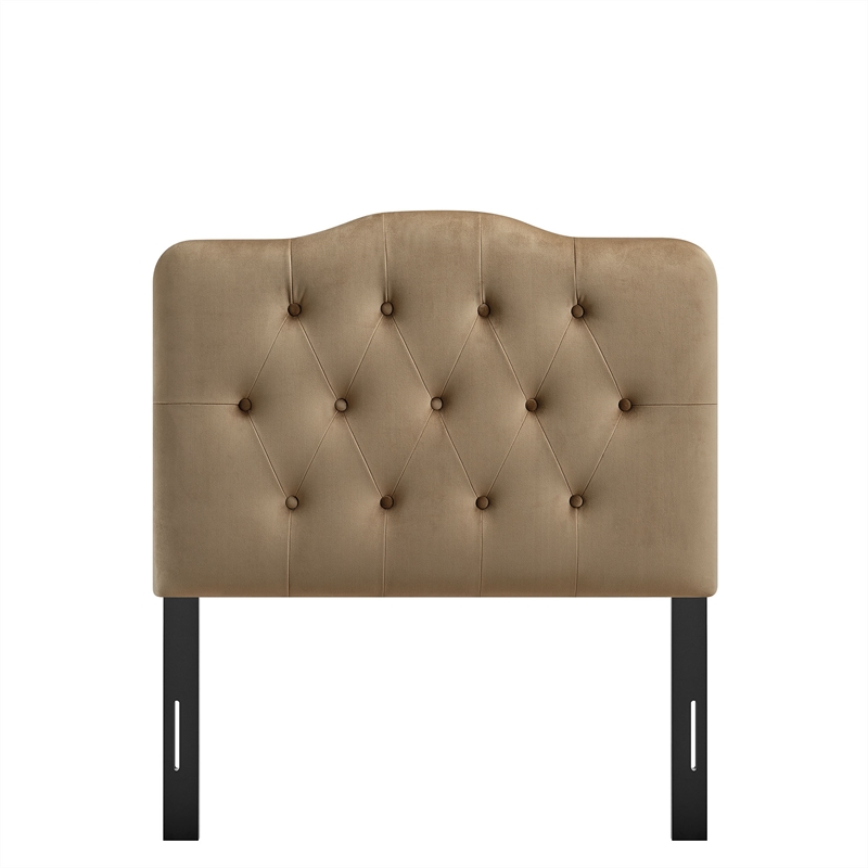 Annabel Stain-Resistant Performance Velvet Twin Headboard in Taupe