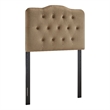 Annabel Stain-Resistant Performance Velvet Twin Headboard in Taupe
