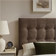 Emily Fabric Upholstered Twin Size Headboard in Mocha