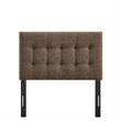 Emily Fabric Upholstered Twin Size Headboard in Mocha
