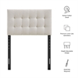 Emily Fabric Upholstered Twin Size Headboard in Linen