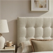 Emily Fabric Upholstered Twin Size Headboard in Linen