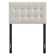 Emily Fabric Upholstered Twin Size Headboard in Linen