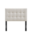 Emily Fabric Upholstered Twin Size Headboard in Linen