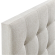 Emily Fabric Upholstered Twin Size Headboard in Linen