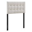 Emily Fabric Upholstered Twin Size Headboard in Linen