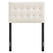 Emily Stain-Resistant Performance Velvet Twin Size Headboard in Alabaster