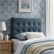 Emily Stain-Resistant Performance Velvet Twin Size Headboard in Cadet Blue