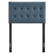 Emily Stain-Resistant Performance Velvet Twin Size Headboard in Cadet Blue