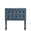 Emily Stain-Resistant Performance Velvet Twin Size Headboard in Cadet Blue