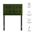 Emily Stain-Resistant Performance Velvet Twin Size Headboard in Moss Green