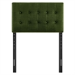 Emily Stain-Resistant Performance Velvet Twin Size Headboard in Moss Green