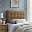 Emily Stain-Resistant Performance Velvet Twin Size Headboard in Taupe