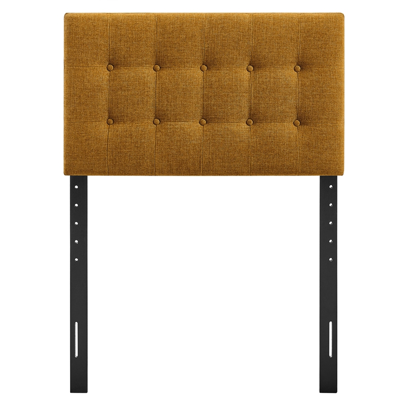 Emily Fabric Upholstered Twin Size Headboard in Copper